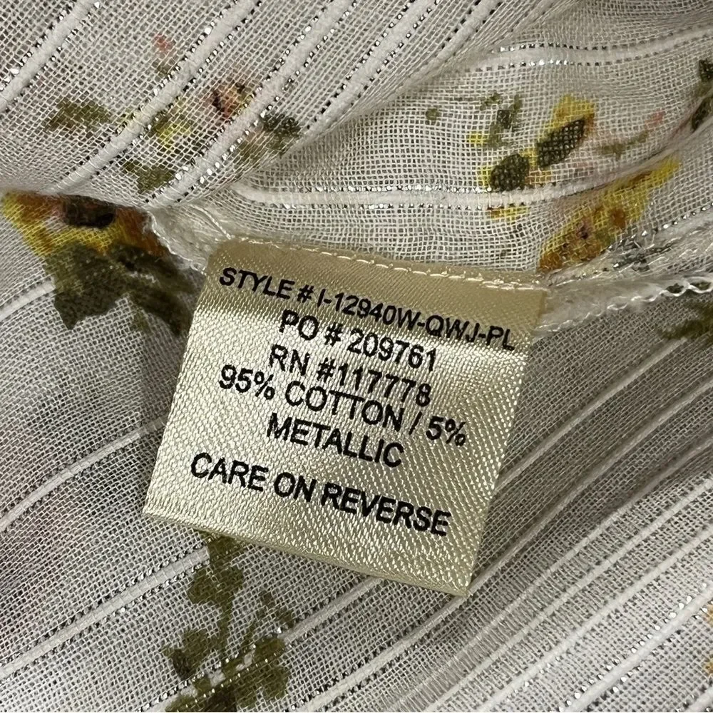 Lovestitch floral long sleeve oversized‎ blouse size M Medium - Picture 13 of 15